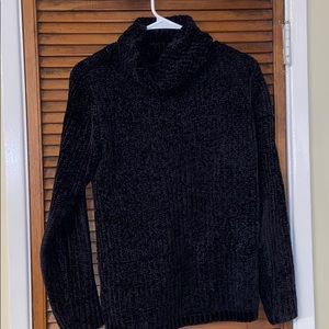 Black turtleneck sweater